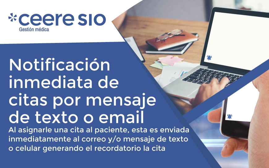 Notificaci&oacute;n inmediata de citas por mensaje de texto o email